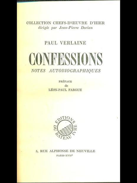 Confessions - Paul Verlaine - 10