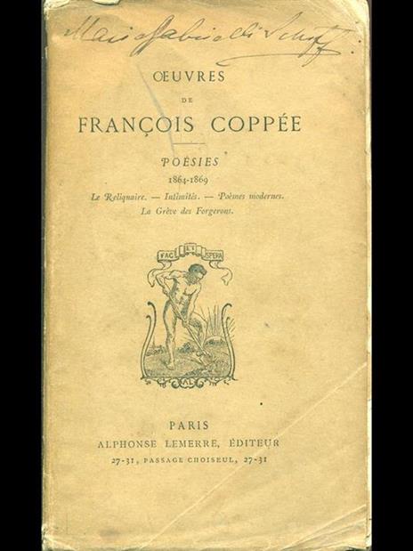 Oeuvres de Francois Coppee. Poésies - François Coppée - copertina