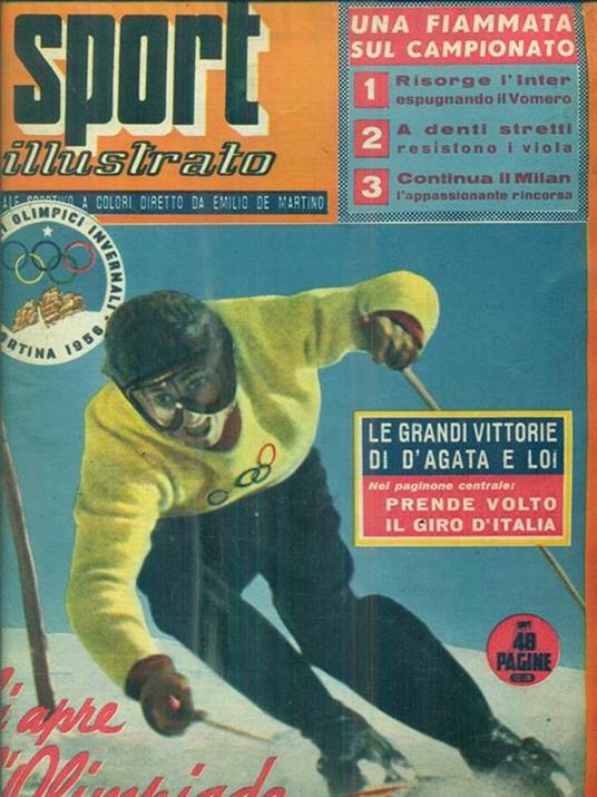 Sport Illustrato Anno 45 n. 4 26 Gennaio 1956 - Emiliano De Martino - copertina