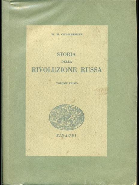 Storia della rivoluzione russa - William Chamberlin - copertina