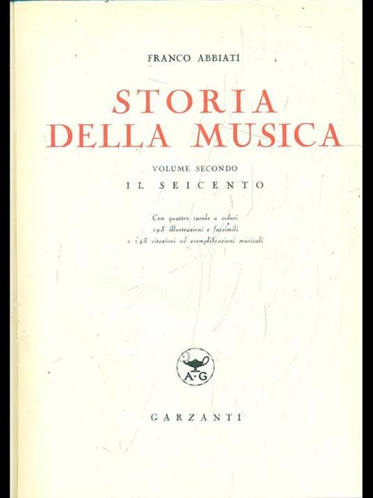 Storia della musica Vol. 2. Il seicento - Franco Abbiati - 9