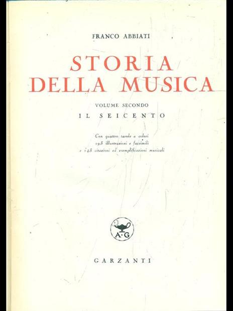 Storia della musica Vol. 2. Il seicento - Franco Abbiati - 4