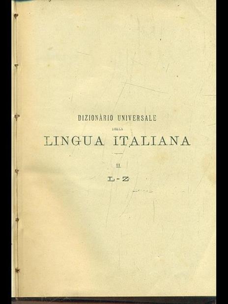 Nuovo dizionario universale della lingua italianavol. II L-Z - Policarpo Petrocchi - copertina