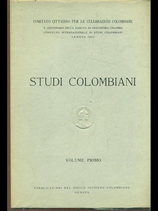 Studi colombiani vol. 1 - copertina