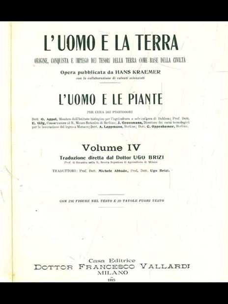 L' uomo e la terra Vol. IV. L' Uomo e le piante - 8