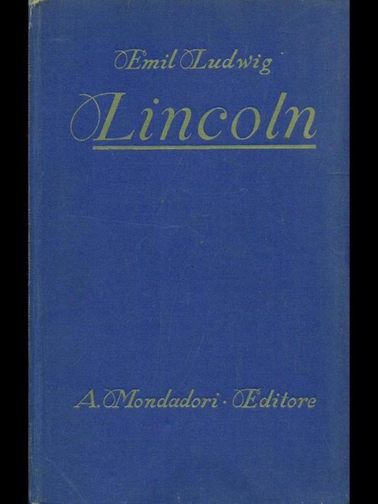 Lincoln - Emil Ludwig - copertina