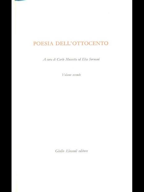 Poesia dell'Ottocento volume secondo - Muscetta,Sormani - 4
