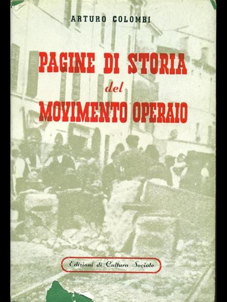 Pagine di storia del movimento operaio - Arturo Colombi - copertina