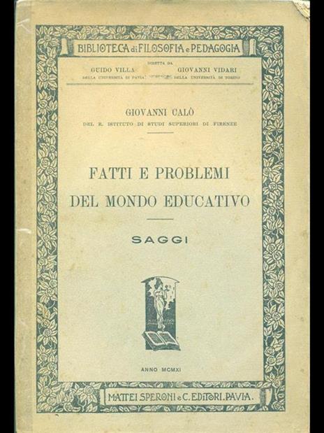 Fatti e problemi del mondo educativo- saggi - 2