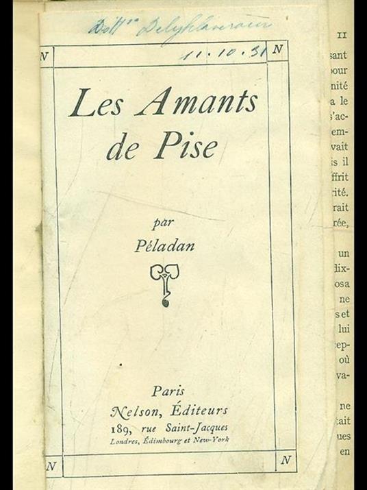 Les amants de Pise - Joséphin Péladan - 7