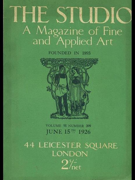 The Studio n. 91/399 june 15th 1926 - copertina