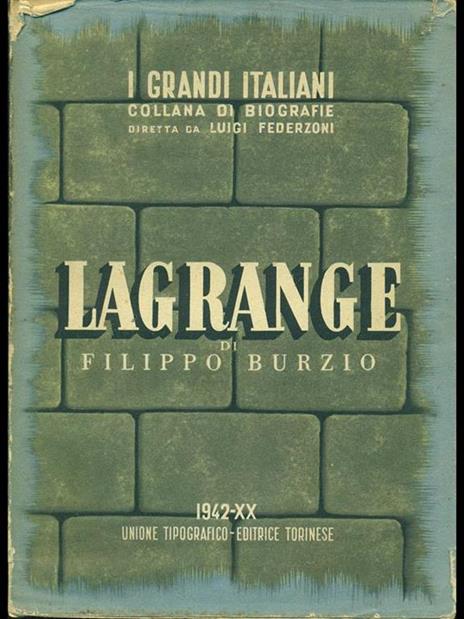 Lagrange - Filippo Burzio - copertina
