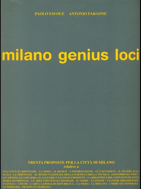 Milano genius loci - Paolo Favole,Antonio Faraone - copertina