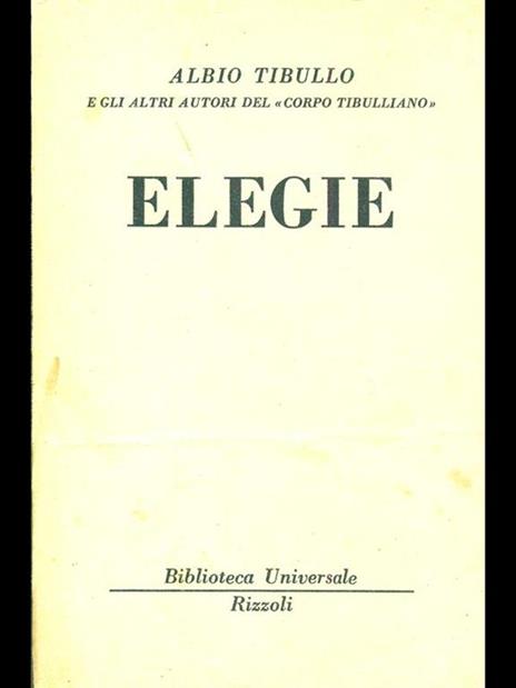 Elegie - Albio Tibullo - 9