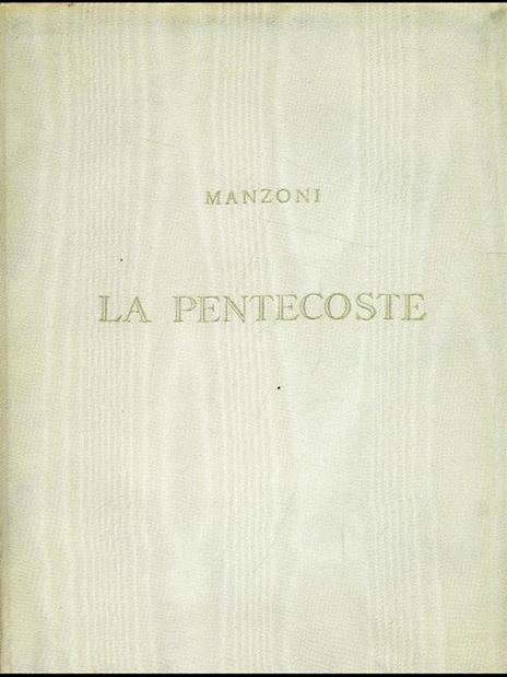 La pentecoste - Alessandro Manzoni - copertina