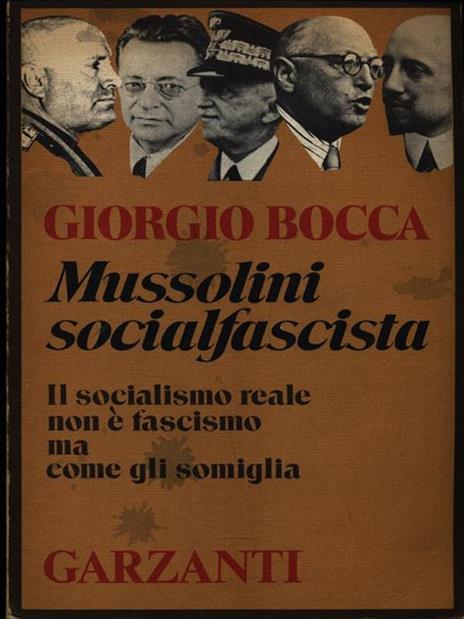 Mussolini socialfascista - Giorgio Bocca - copertina