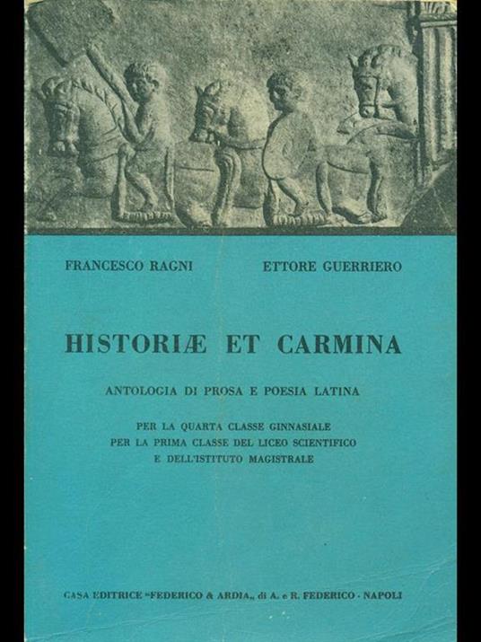 Historiae et Carmina - copertina