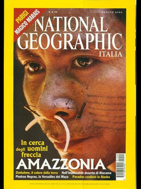 National Geographic Italia. aosto 2003Vol. 12 N. 2 - copertina