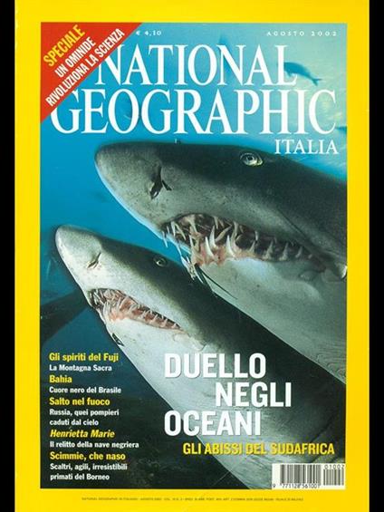 National Geographic Italia agosto 2002 - copertina