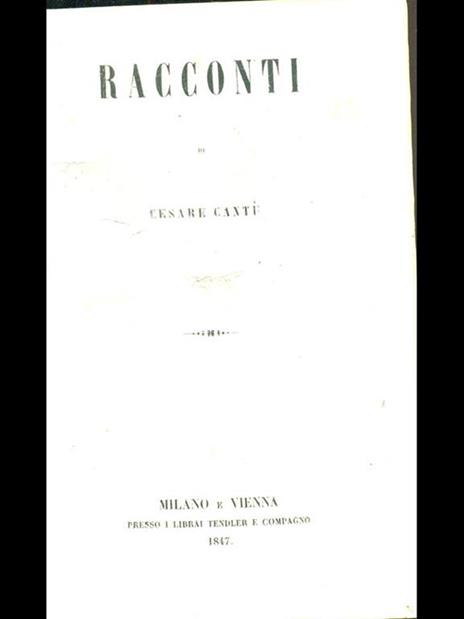 Racconti - Cesare Cantù - 2