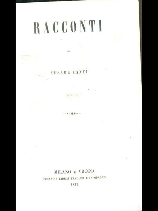 Racconti - Cesare Cantù - 2