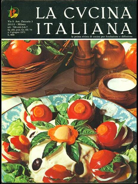 La cucina italiana n. 6 giugno 1973 - copertina