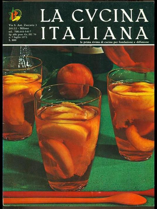 La cucina italiana n. 7 luglio 1973 - copertina