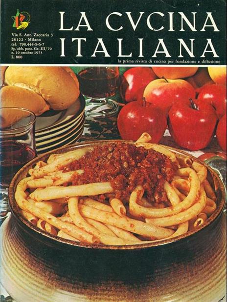 La cucina italiana n. 10 ottobre 1973 - copertina