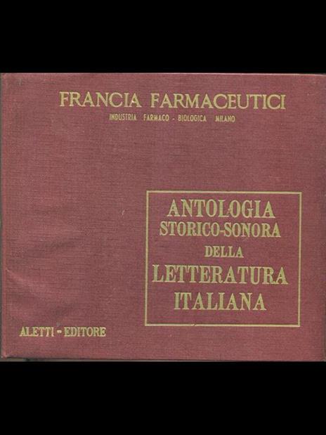 Antologia storico-sonora della letteratura italiana fine '800-'900 - copertina