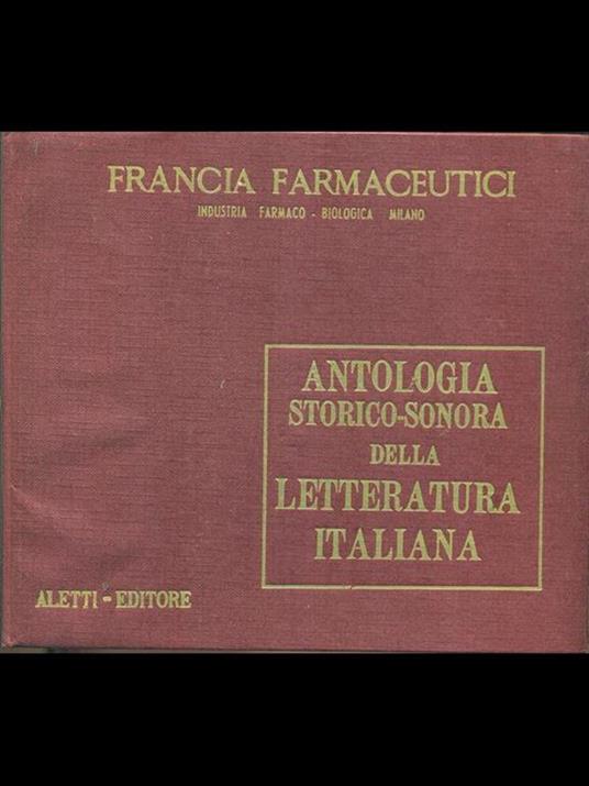 Antologia storico-sonora della letteratura italiana fine '800-'900 - copertina