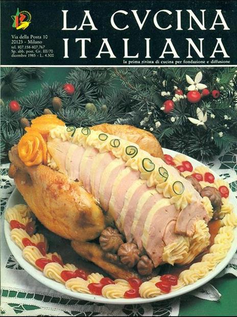 La cucina italiana n. 12 dicembre 1985 - copertina