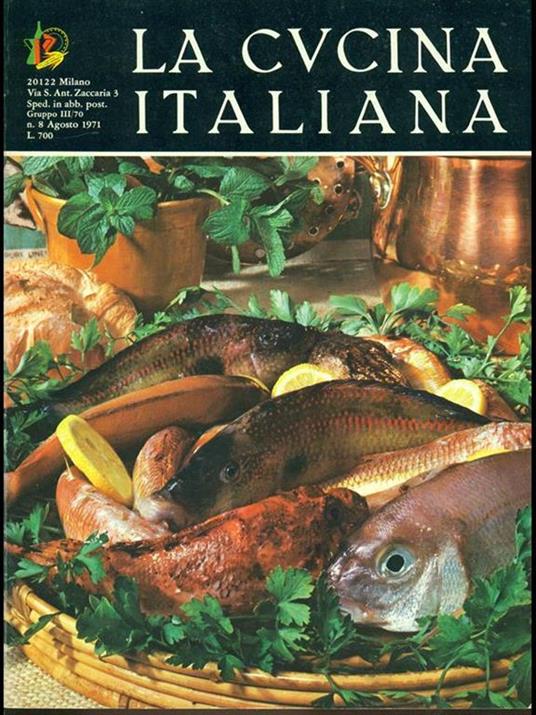 La cucina italiana n.8 agosto 1971 - copertina