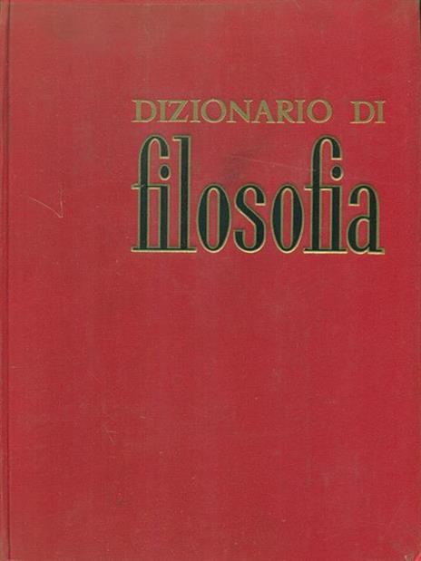 Dizionario di filosofia - Nicola Abbagnano - copertina