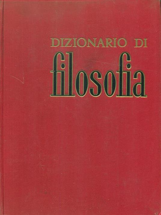 Dizionario di filosofia - Nicola Abbagnano - copertina