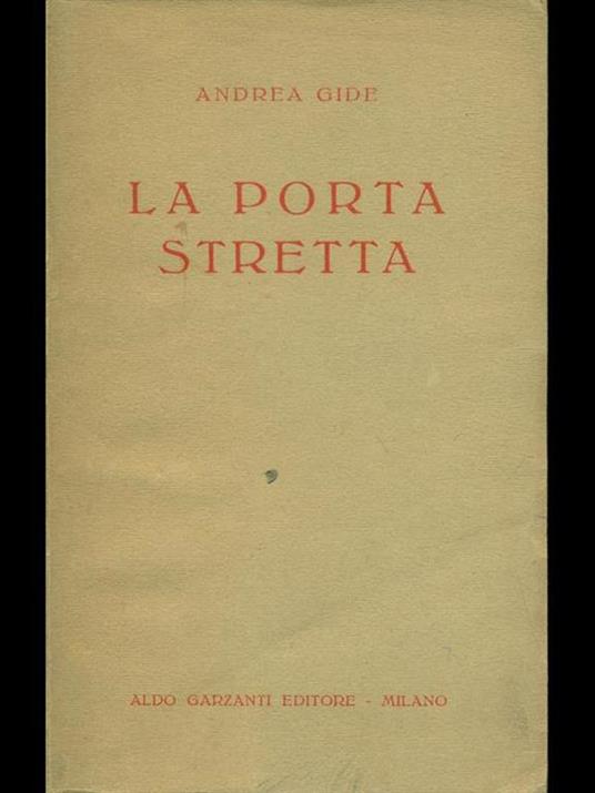 La porta stretta - André Gide - copertina