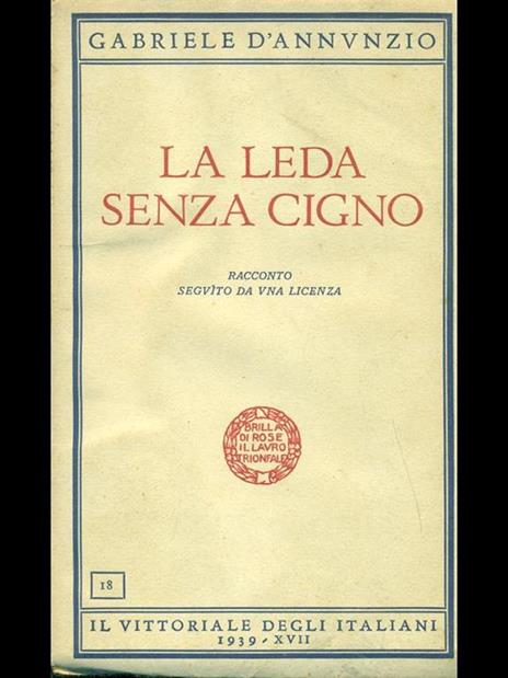 La Leda senza cigno - Gabriele D'Annunzio - copertina