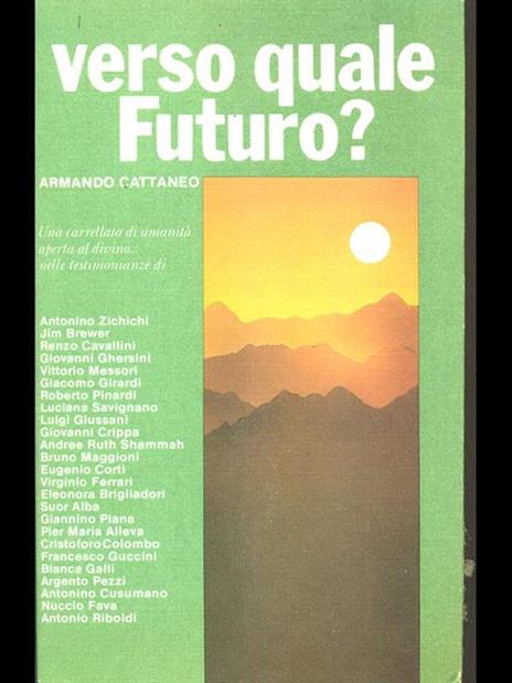 Verso quale futuro? - Armando Cattaneo - copertina