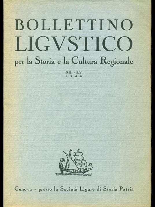 Bollettino linguistico per la storia e la cultura regionale n. 12 - copertina