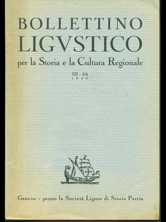 Bollettino linguistico per la storia e la cultura regionale n. 12 3/4 - copertina