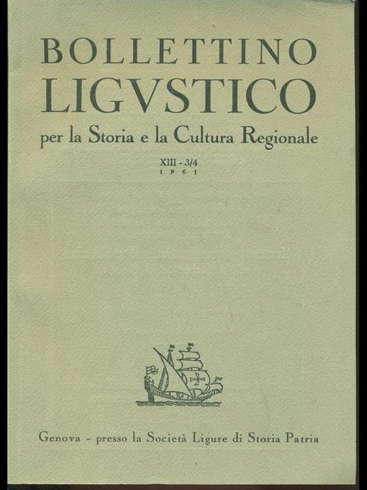 Bollettino linguistico per la storia e la cultura regionale n. 13 3/4 - 2