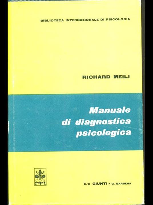 Manuale di diagnostica psicologica - Richard Meili - copertina