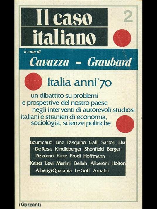 Il caso italiano Vol. 42767 - Fabio Luca Cavazza,Stephen R. Graubard - copertina