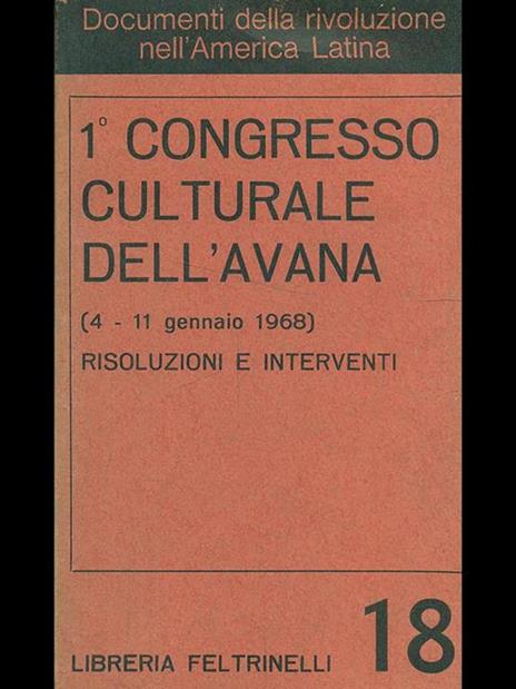 1 congresso culturale dell'Avana - copertina