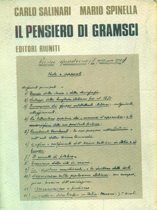 Il pensiero di Gramsci - copertina