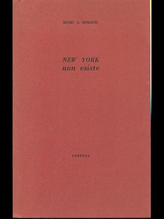 New York non esiste - Remo Aborzini - copertina