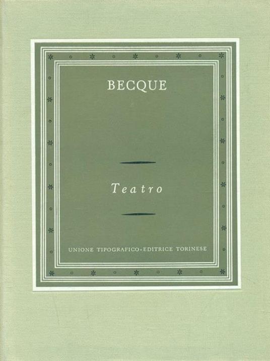 Teatro - Henry Becque - copertina