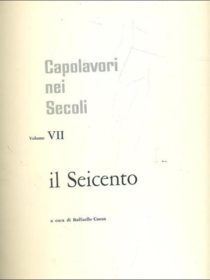 Capolavori nei secoli Vol. VII. Il Seicento - copertina