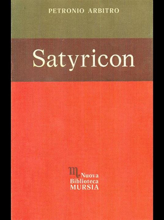 Satyricon - Arbitro Petronio - copertina