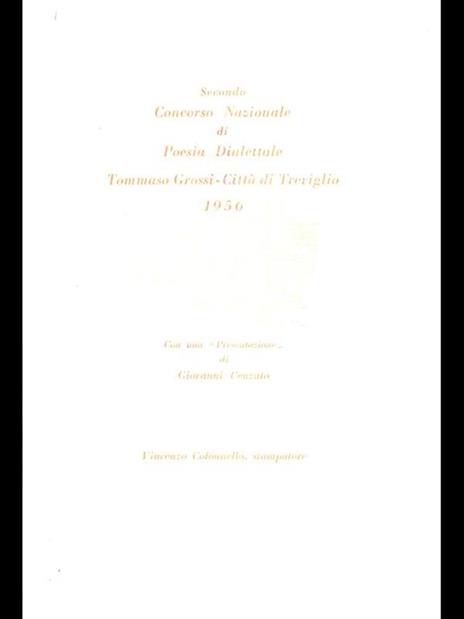 Secondo Concorso Nazionale di Poesia Dialettale Tommaso Grossi- Città di Treviglio 1956 - 6