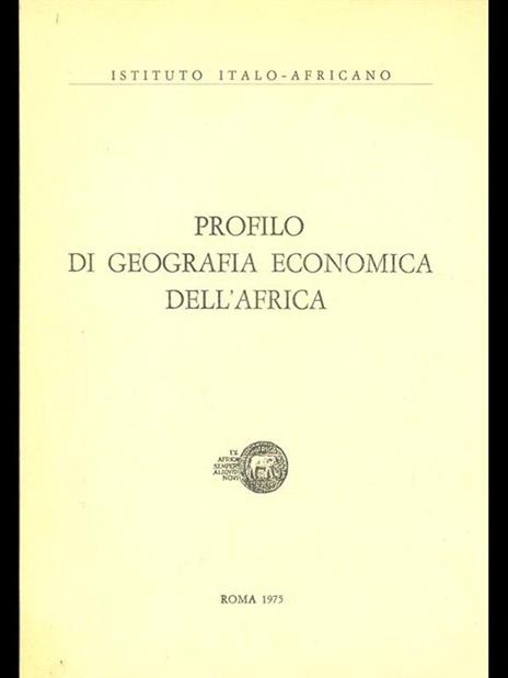 Profilo di geografia economica dell'africa - copertina